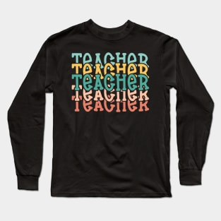 Teacher Appreciation, Colorful Teacher, School Staff Gift Idea Long Sleeve T-Shirt